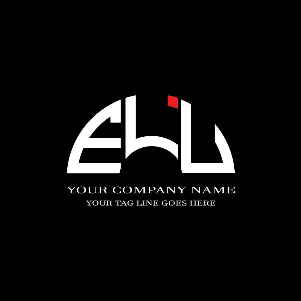 elu lettera logo design creativo con grafica vettoriale
