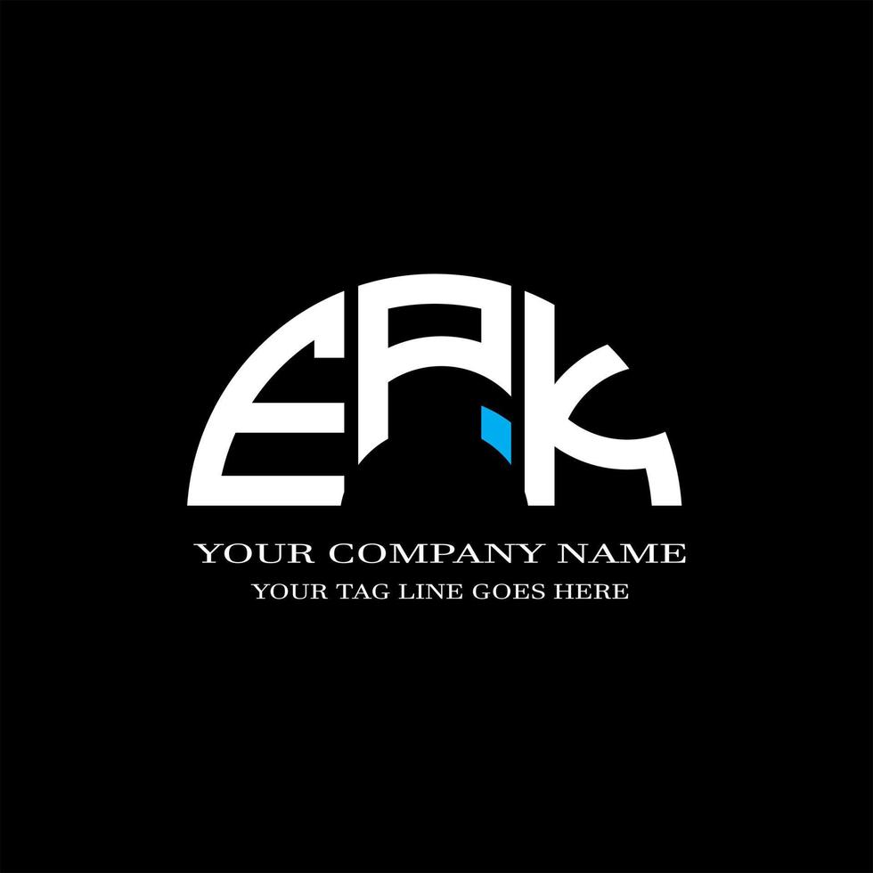 epk lettera logo design creativo con grafica vettoriale