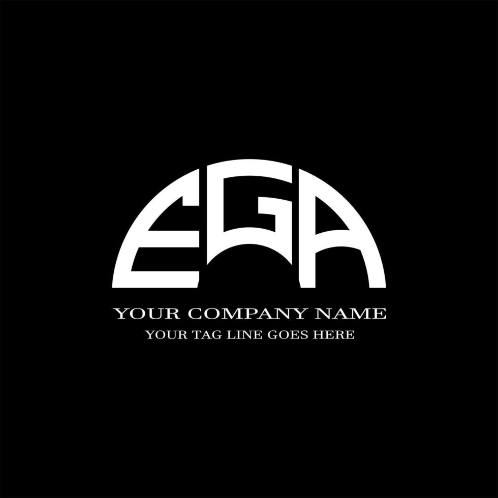 ega lettera logo design creativo con grafica vettoriale