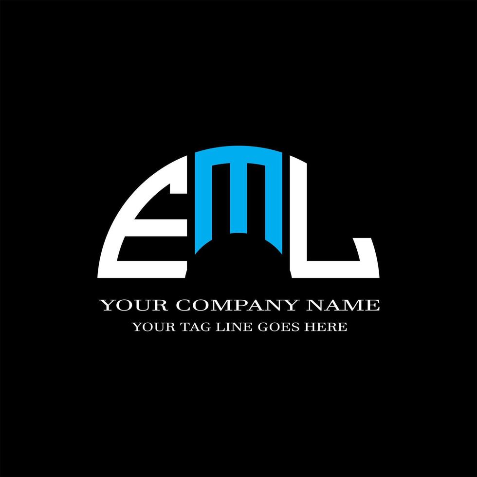 eml lettera logo design creativo con grafica vettoriale