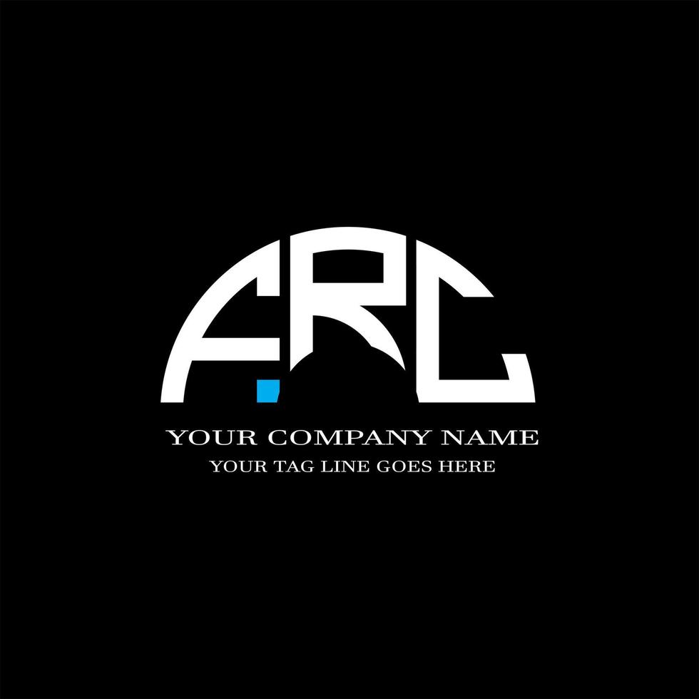 frc lettera logo design creativo con grafica vettoriale