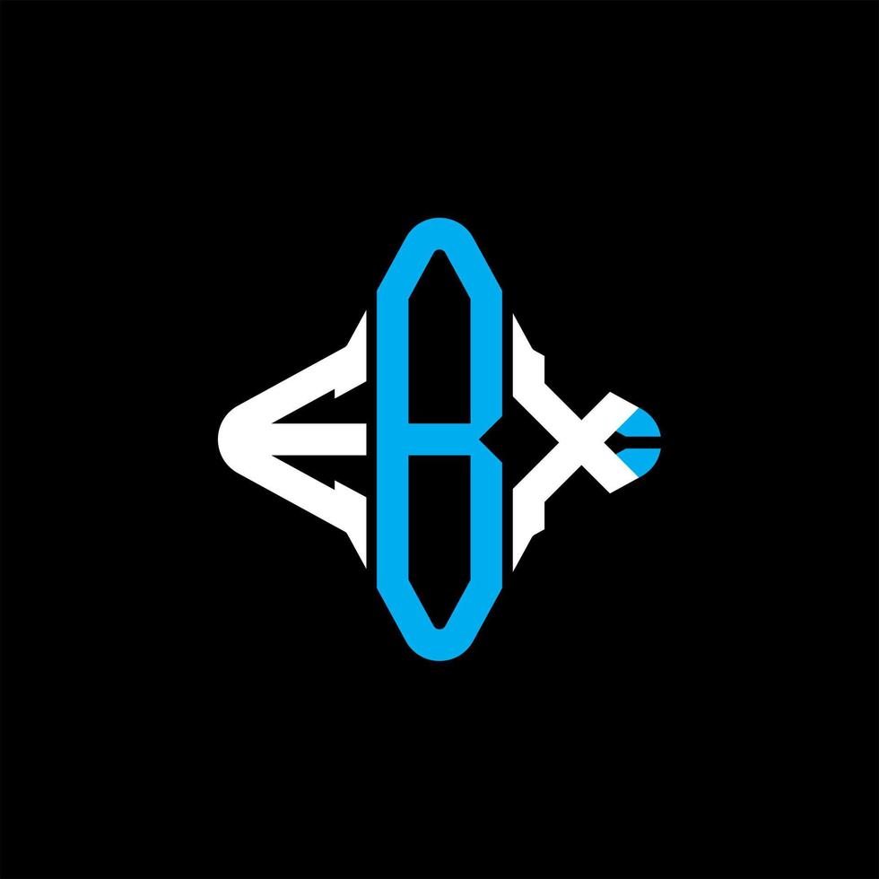 ebx lettera logo design creativo con grafica vettoriale