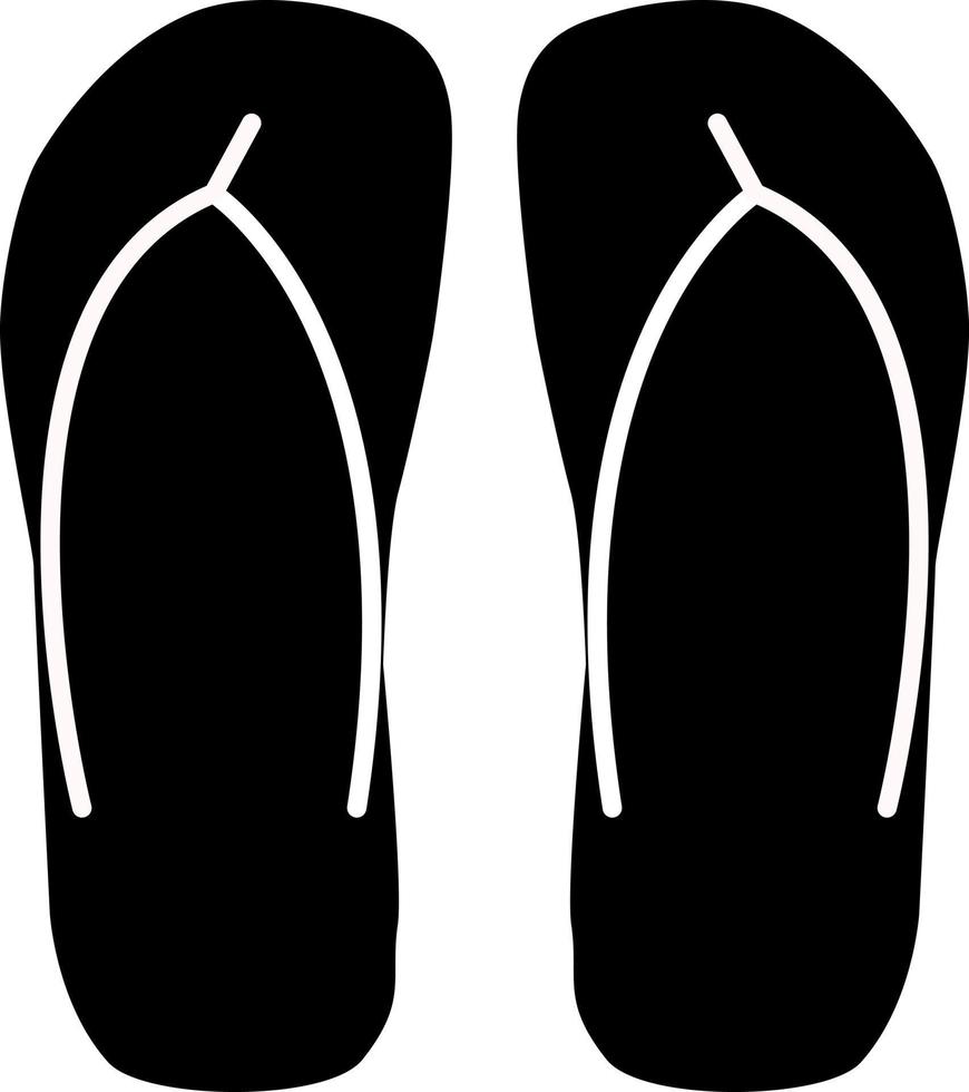 icona di pantofole da spiaggia su sfondo bianco. ciabatte da spiaggia icona segno. stile di design piatto. vettore