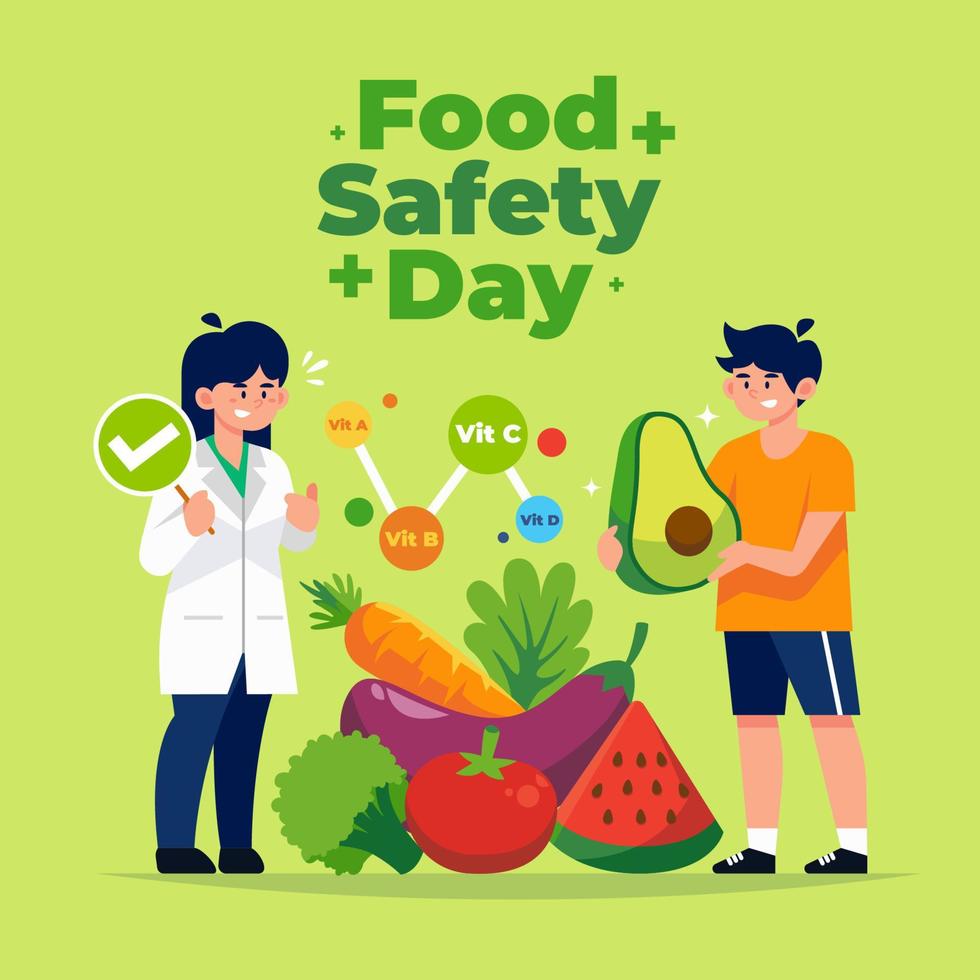 concetto di giornata per la sicurezza alimentare vettore
