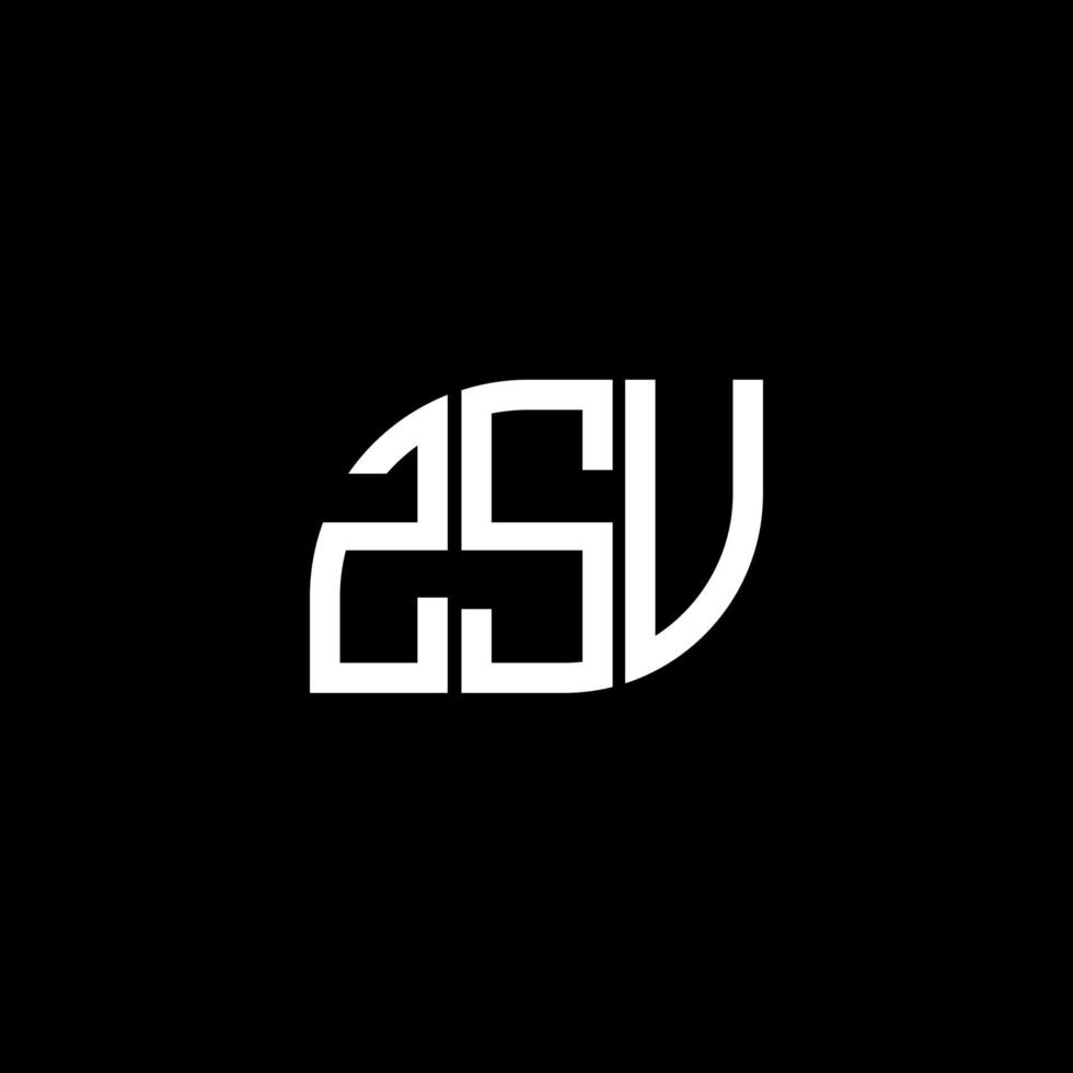 zsv lettera logo design su sfondo nero. zsv creative iniziali lettera logo concept. disegno della lettera zsv. vettore