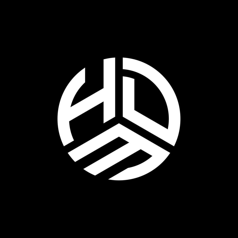 design del logo della lettera hdm su sfondo bianco. concetto di logo della lettera di iniziali creative hdm. disegno della lettera hdm. vettore