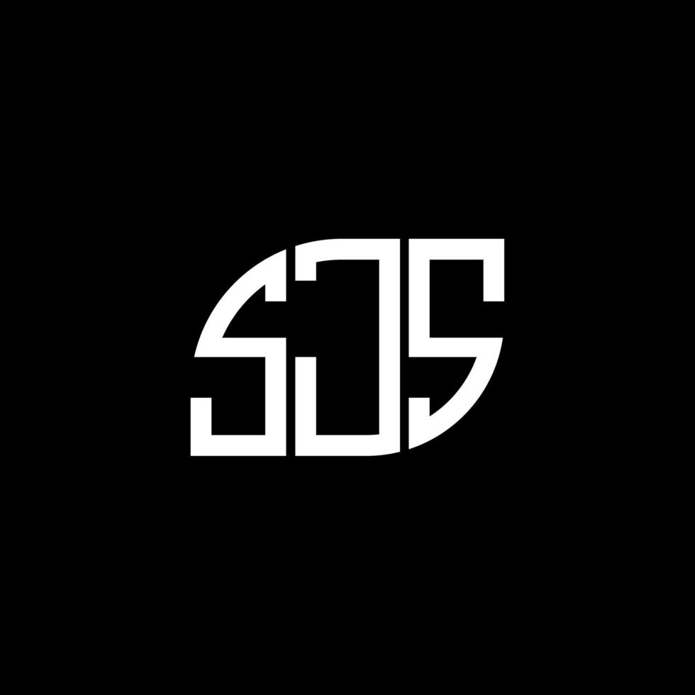 sjs lettera logo design su sfondo nero. sjs creative iniziali lettera logo concept. disegno della lettera sjs. vettore
