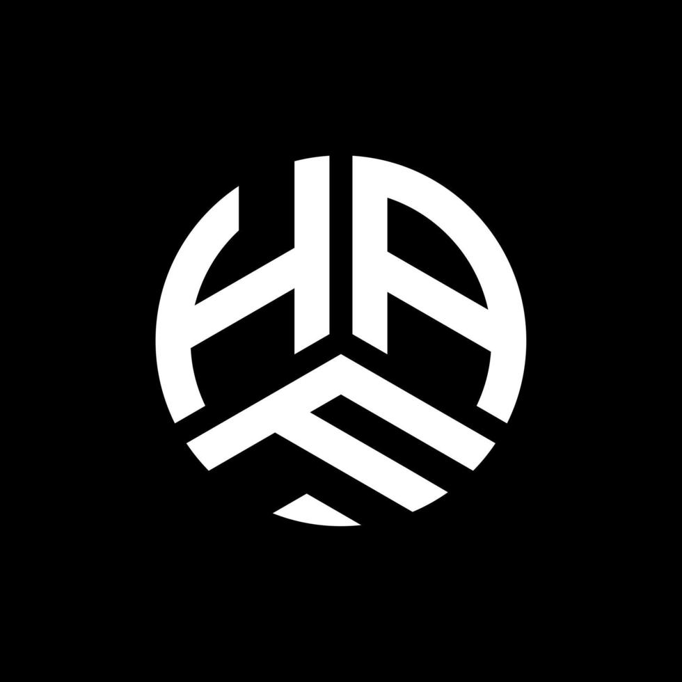 design del logo della lettera haf su sfondo bianco. haf creative iniziali lettera logo concept. disegno della lettera haf. vettore