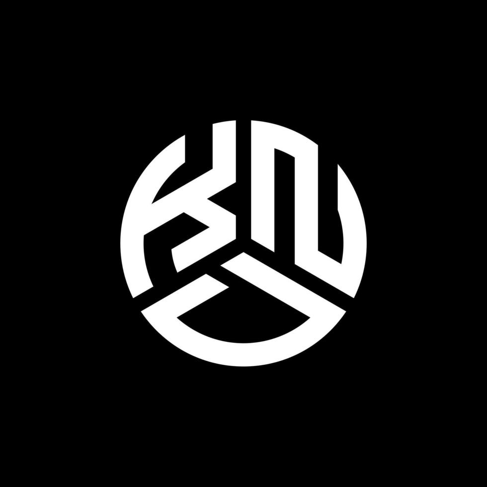 knd lettera logo design su sfondo nero. knd creative iniziali lettera logo concept. tipo lettera design. vettore