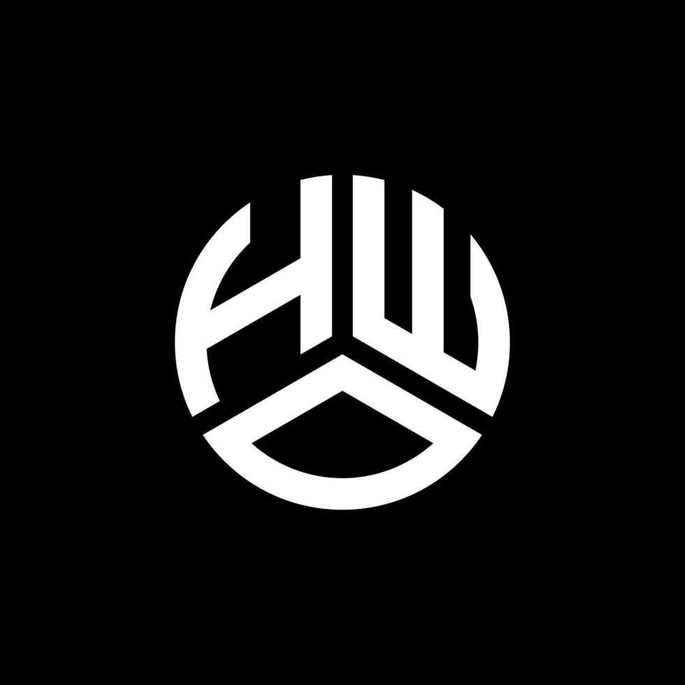 hwo lettera logo design su sfondo bianco. hwo creative iniziali lettera logo concept. hwo lettera design. vettore