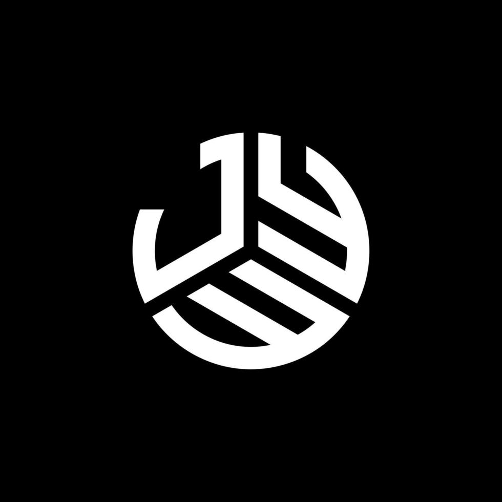 jyw lettera logo design su sfondo nero. jyw creative iniziali lettera logo concept. jyw disegno della lettera. vettore