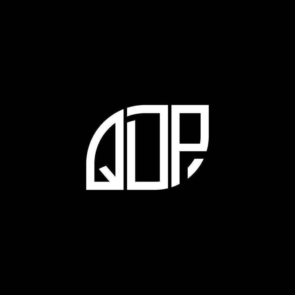 qdp lettera logo design su sfondo nero.qdp iniziali creative logo lettera concept.qdp vettore lettera design.