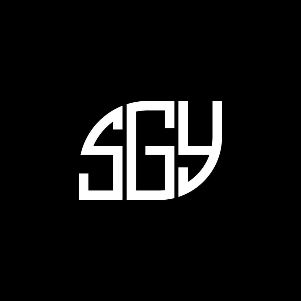 sgy lettera logo design su sfondo nero. sgy creative iniziali lettera logo concept. design della lettera sgy. vettore