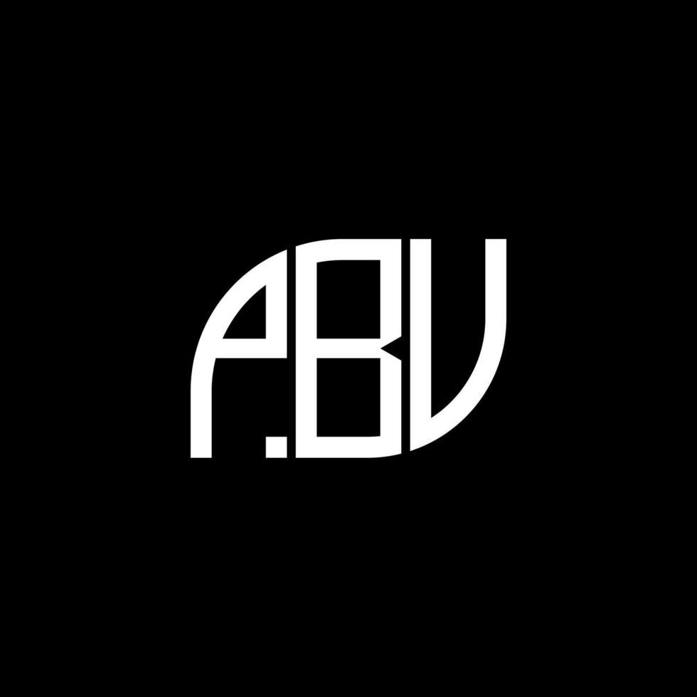pbv lettera logo design su sfondo nero.pbv iniziali creative logo lettera concept.pbv vettore lettera design.