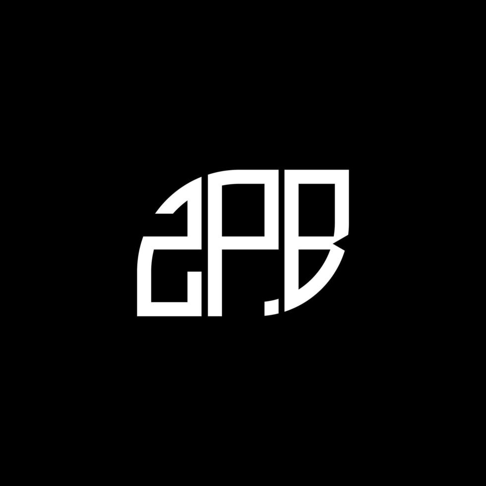 zpb lettera logo design su sfondo nero. zpb creative iniziali lettera logo concept. disegno della lettera zpb. vettore