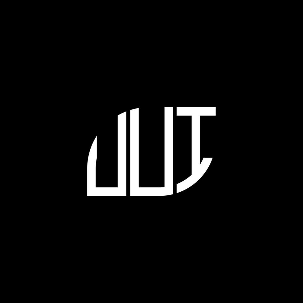 uui lettera logo design su sfondo nero. uui creative iniziali lettera logo concept. disegno della lettera uui. vettore
