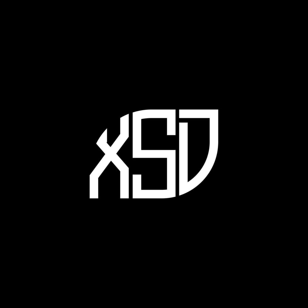 xsd lettera design.xsd lettera logo design su sfondo nero. xsd creative iniziali lettera logo concept. xsd lettera design.xsd lettera logo design su sfondo nero. X vettore