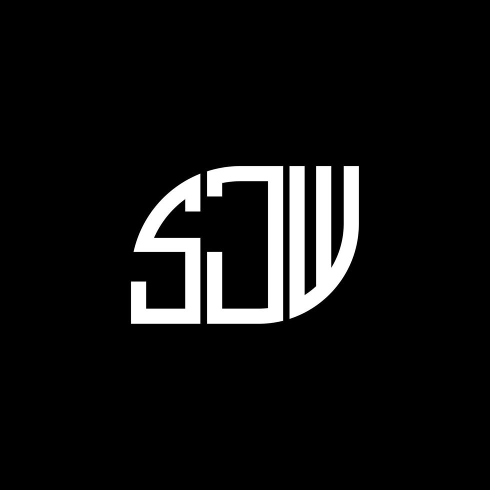 sjw lettera logo design su sfondo nero. sjw creative iniziali lettera logo concept. disegno della lettera sjw. vettore