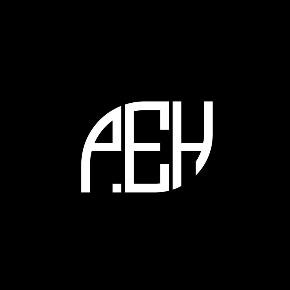 peh lettera logo design su sfondo nero.peh creative iniziali lettera logo concept.peh vettore lettera design.