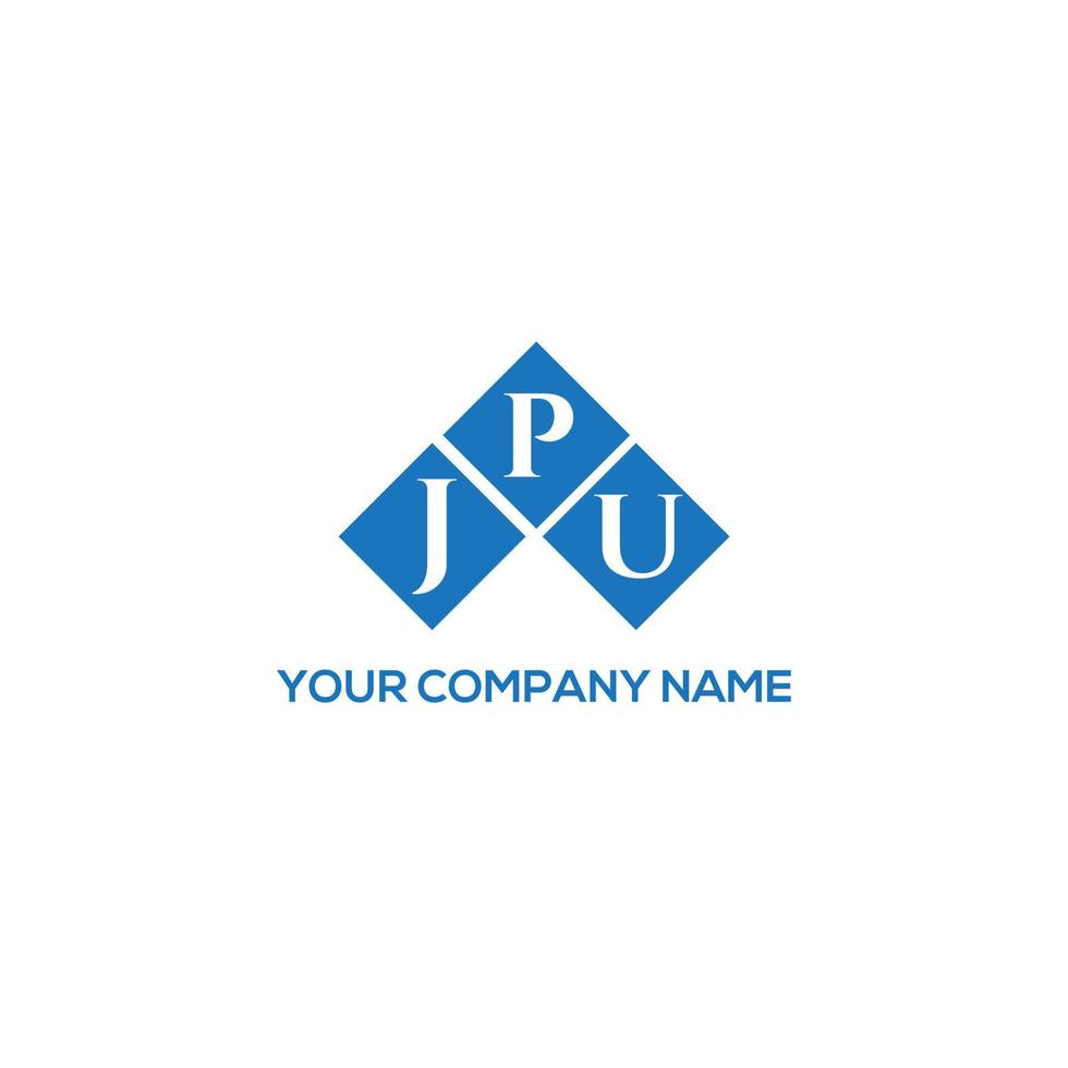 jpu lettera logo design su sfondo bianco. jpu creative iniziali lettera logo concept. disegno della lettera jpu. vettore