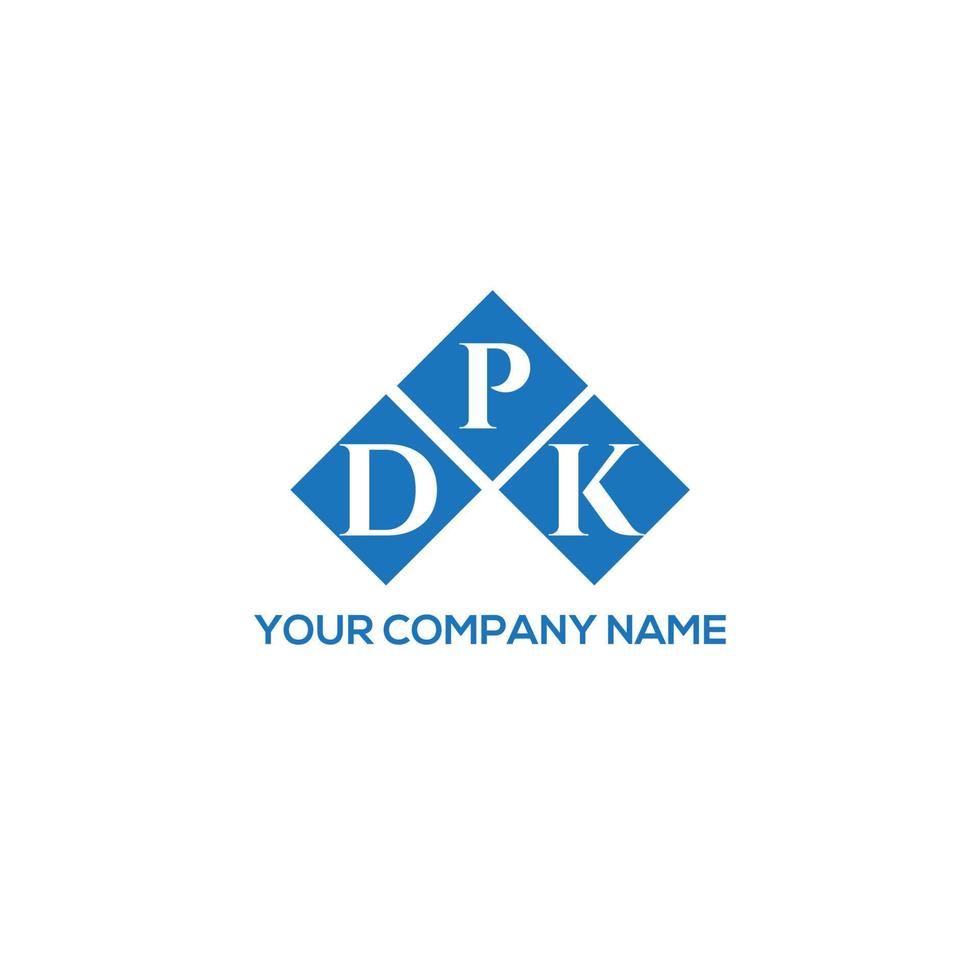 dpk lettera logo design su sfondo bianco. dpk creative iniziali lettera logo concept. disegno della lettera dpk. vettore