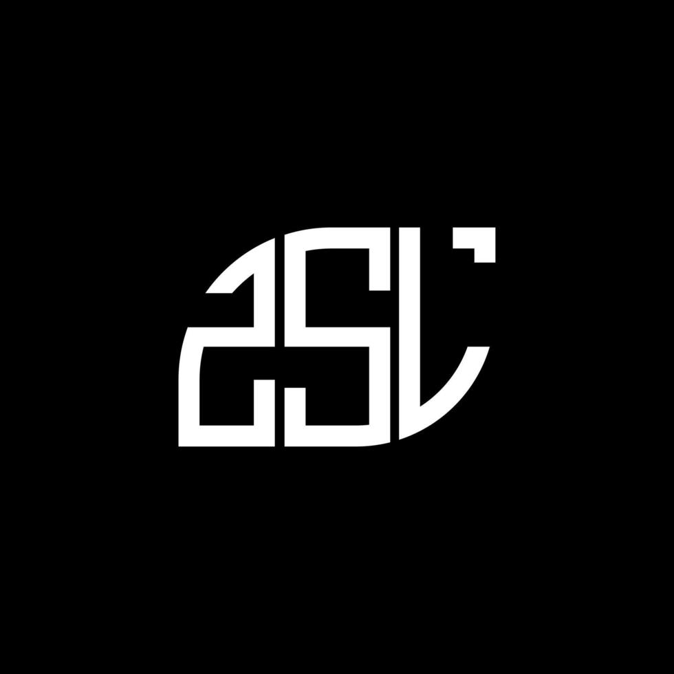 zsl lettera logo design su sfondo nero. zsl creative iniziali lettera logo concept. disegno della lettera zsl. vettore