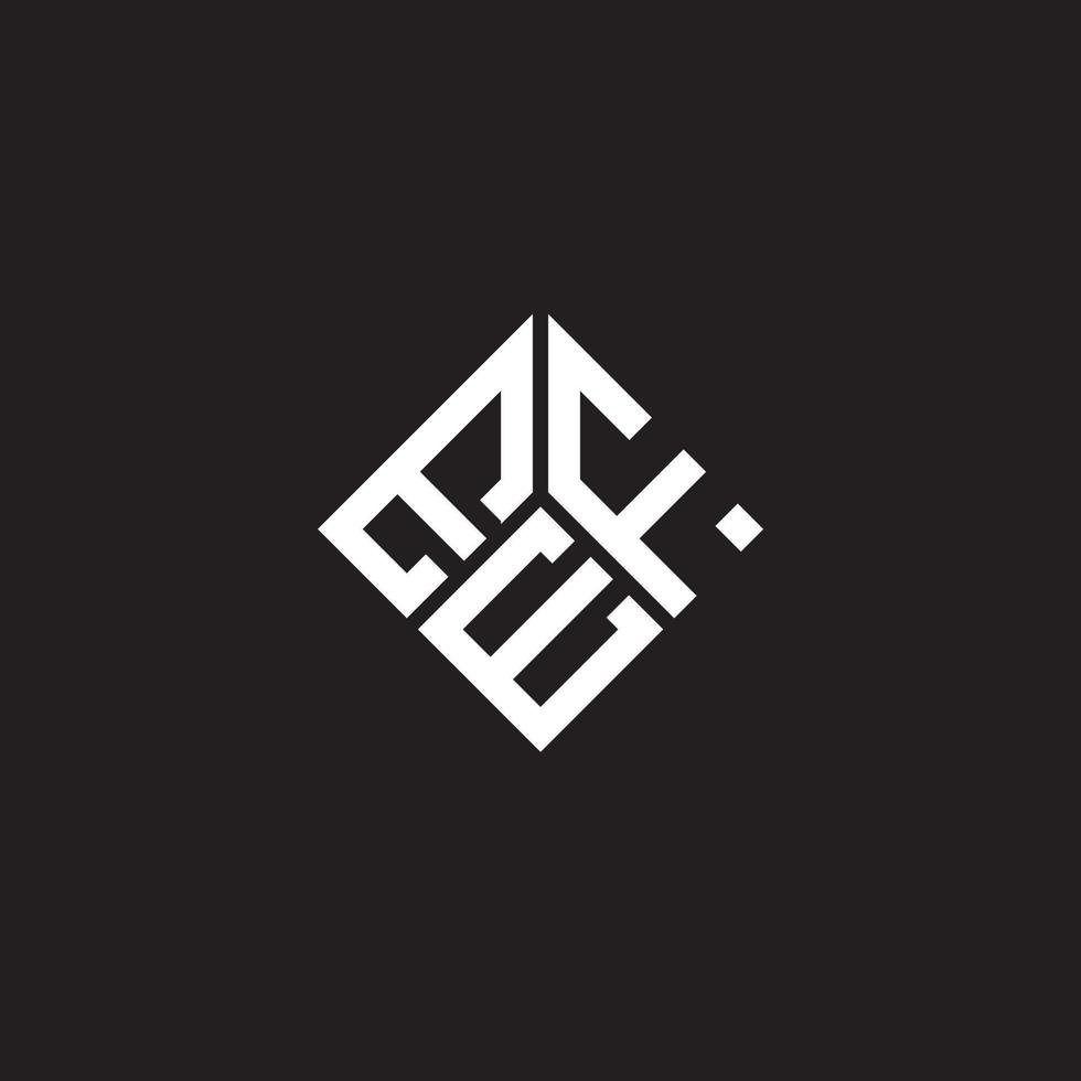 eef lettera logo design su sfondo nero. eef creative iniziali lettera logo concept. disegno della lettera eef. vettore