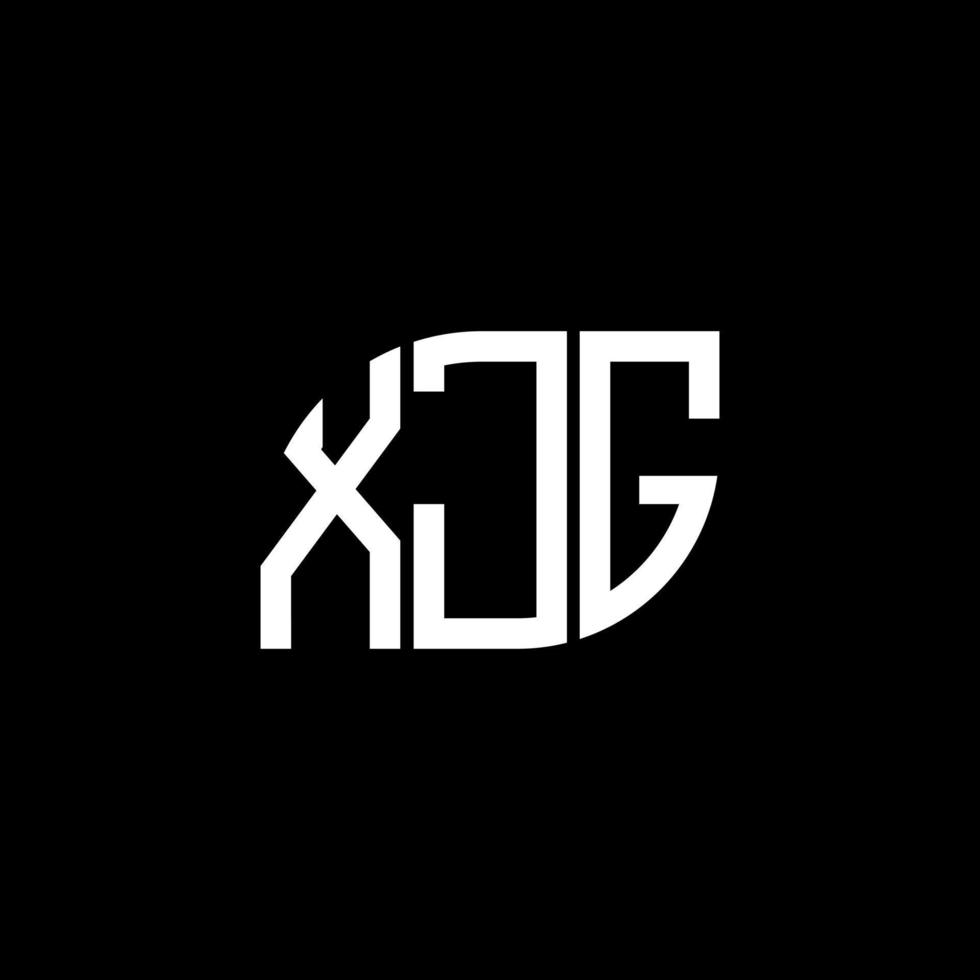 xjg lettera logo design su sfondo nero. xjg creative iniziali lettera logo concept. disegno della lettera xjg. vettore