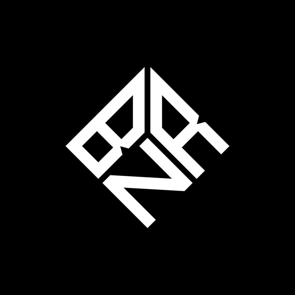 bnr lettera logo design su sfondo nero. bnr creative iniziali lettera logo concept. disegno della lettera bn. vettore