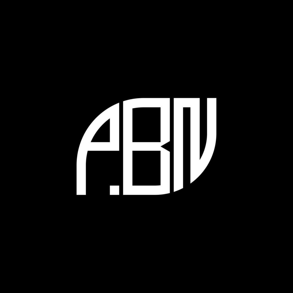 pbn lettera logo design su sfondo nero.pbn creative iniziali lettera logo concept.pbn vettore lettera design.
