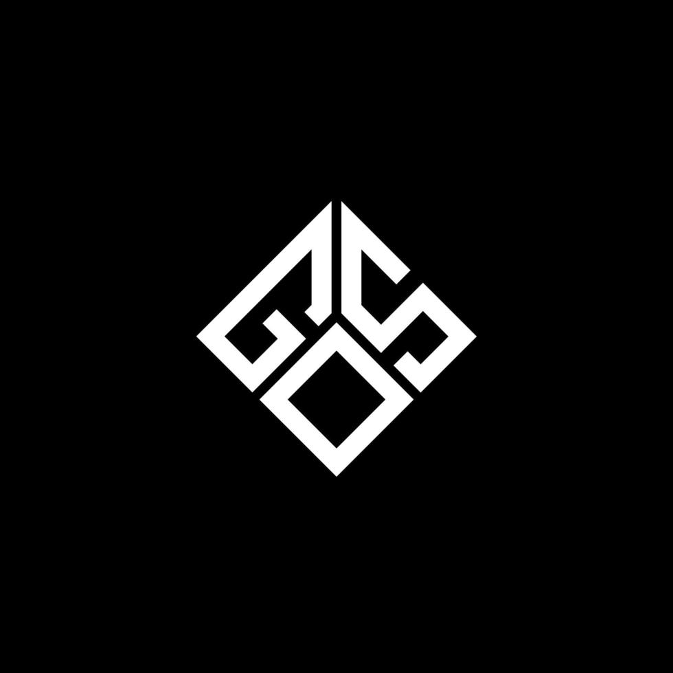 gos lettera logo design su sfondo nero. diventa creativo iniziali lettera logo concept. va il disegno della lettera. vettore