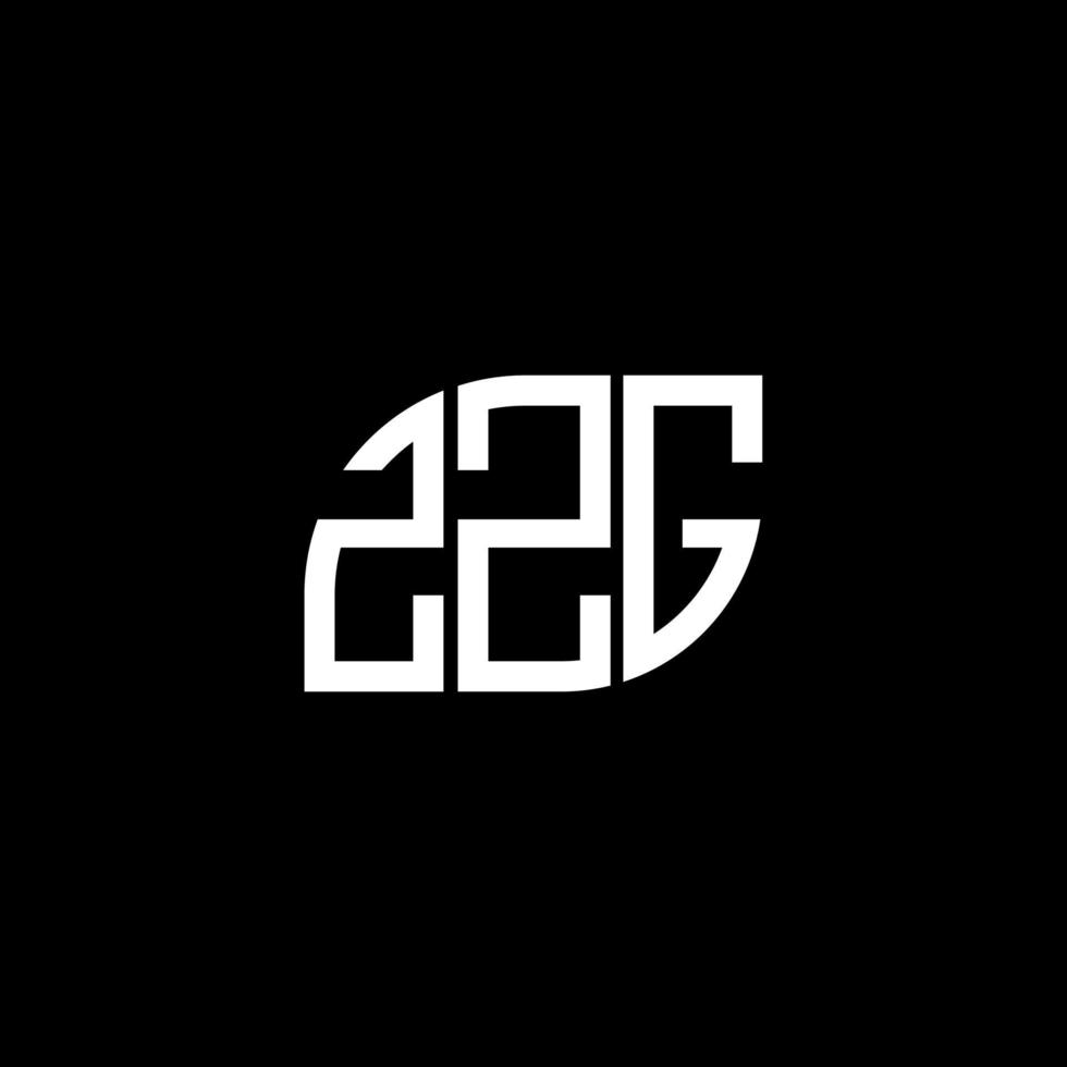 zzg lettera logo design su sfondo nero. zzg creative iniziali lettera logo concept. disegno della lettera zzg. vettore