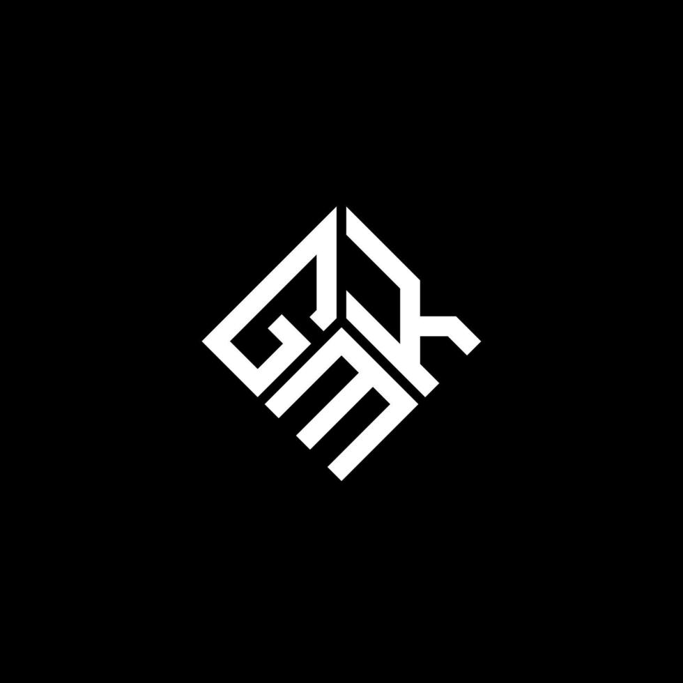 gmk lettera logo design su sfondo nero. gmk creative iniziali lettera logo concept. disegno della lettera gmk. vettore