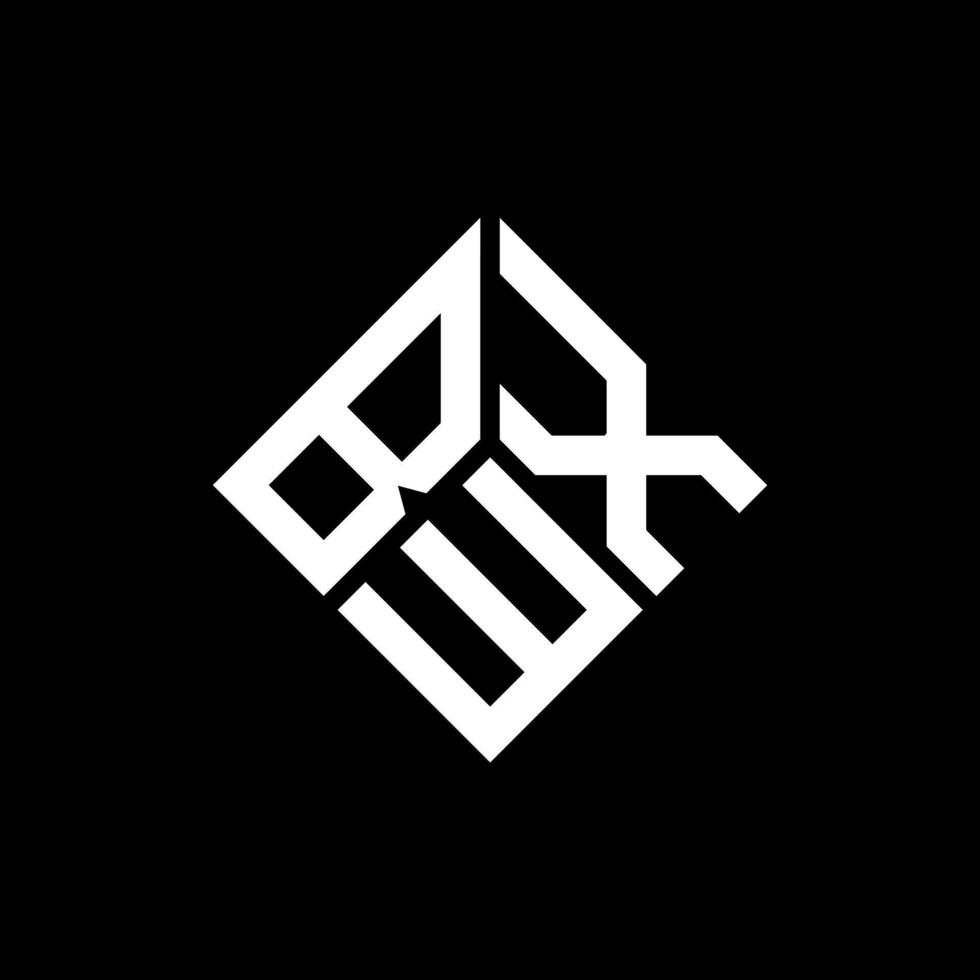 design del logo della lettera bwx su sfondo nero. bwx creative iniziali lettera logo concept. disegno della lettera bwx. vettore
