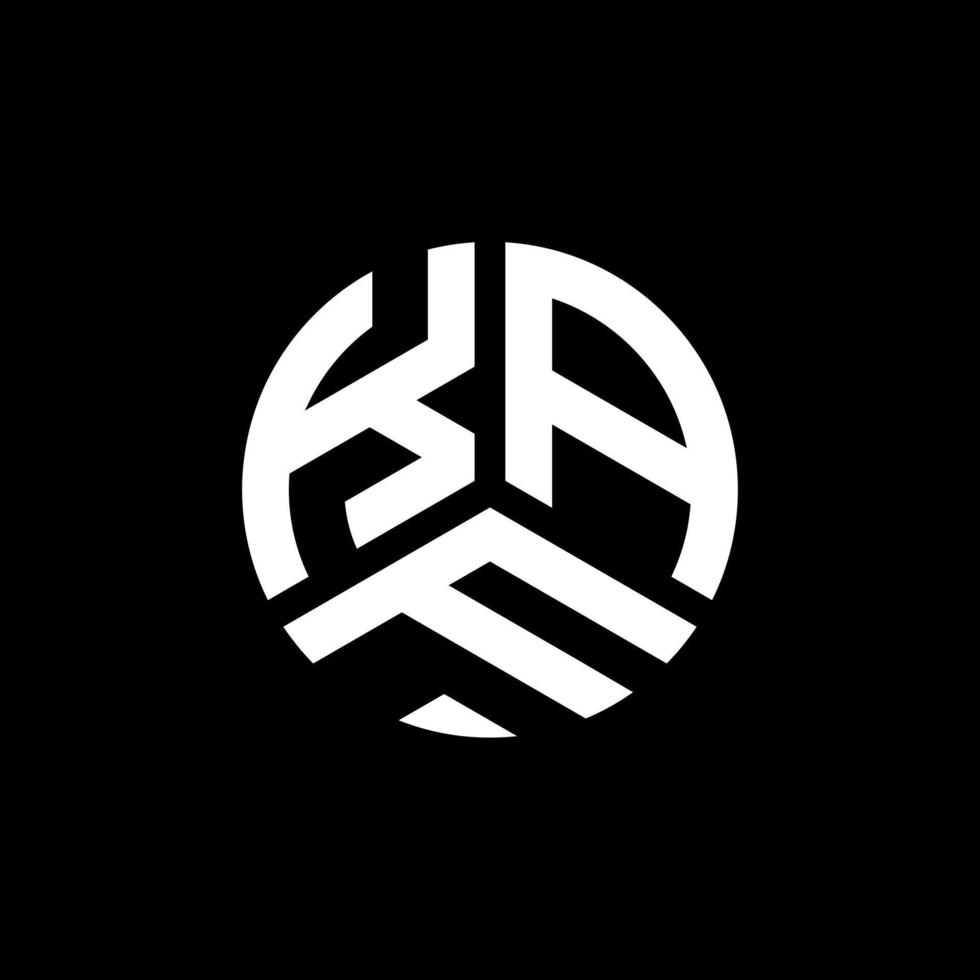 kaf lettera logo design su sfondo nero. kaf creative iniziali lettera logo concept. disegno della lettera kaf. vettore