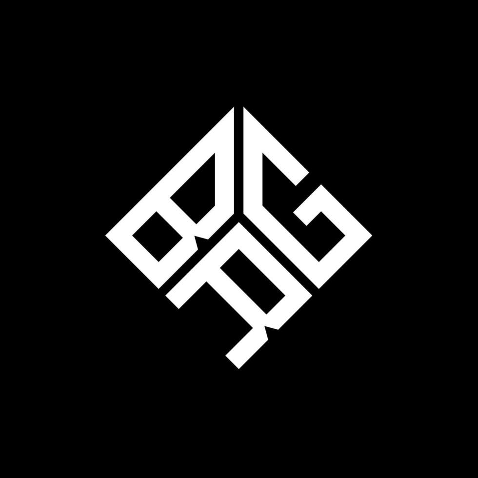 brg lettera logo design su sfondo nero. brg creative iniziali lettera logo concept. disegno della lettera brg. vettore