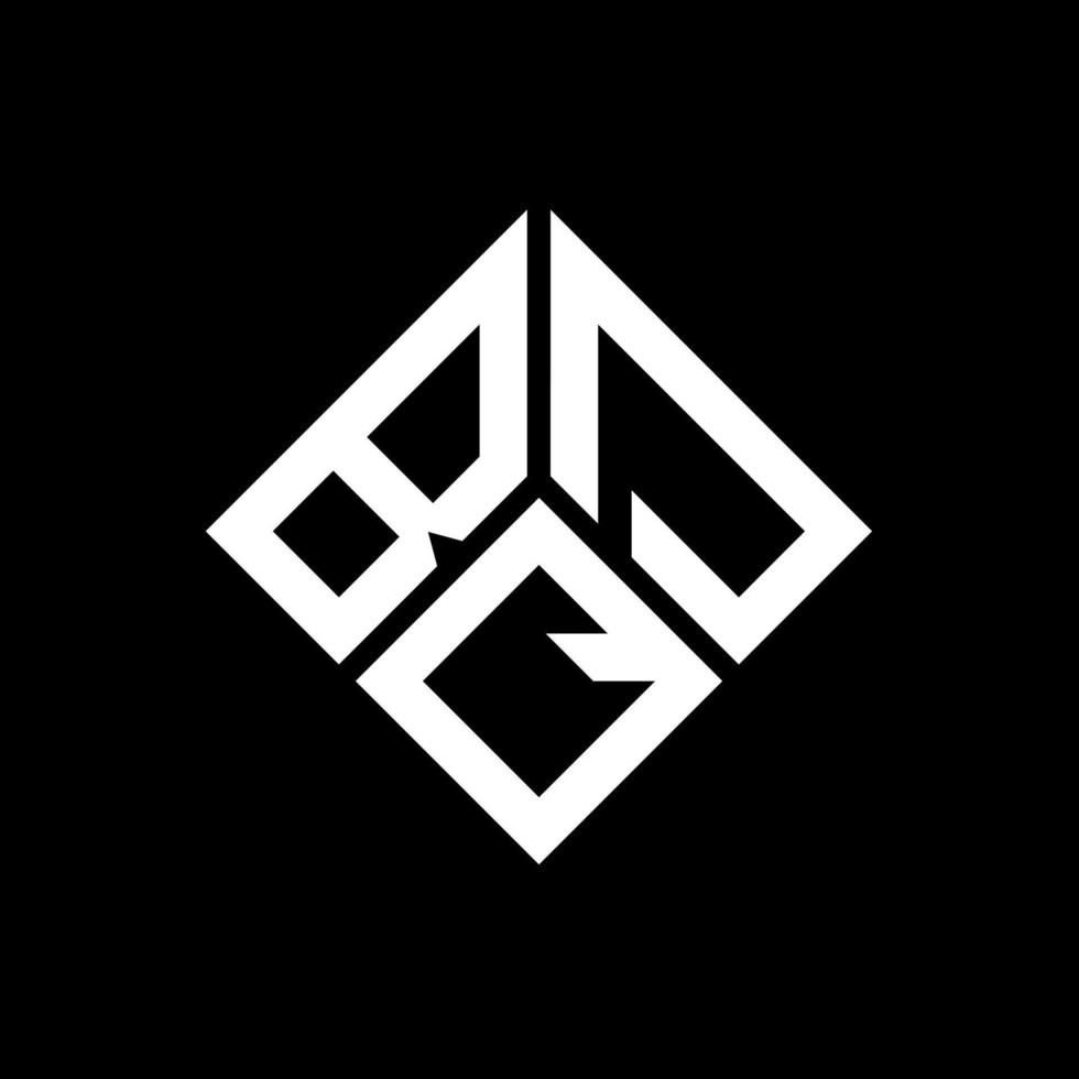 design del logo della lettera bqd su sfondo nero. bqd creative iniziali lettera logo concept. disegno della lettera bqd. vettore