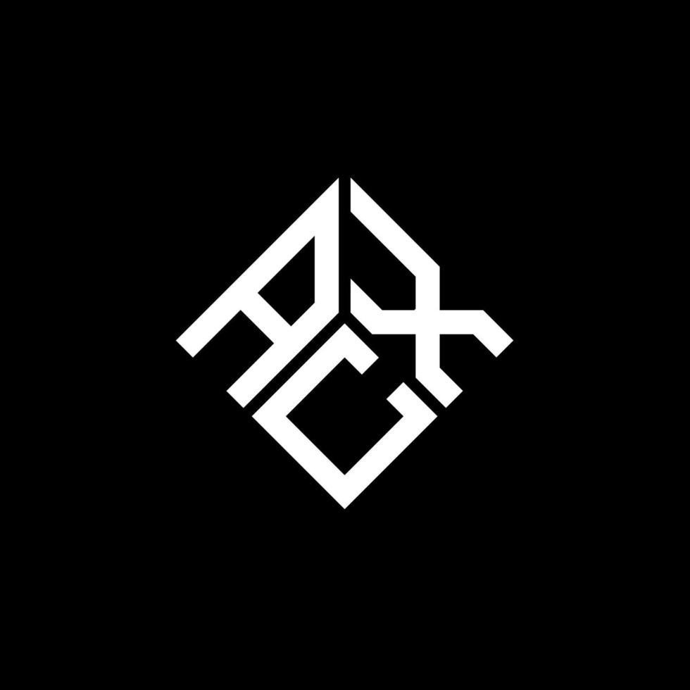 design del logo della lettera acx su sfondo nero. acx creative iniziali lettera logo concept. disegno della lettera acx. vettore
