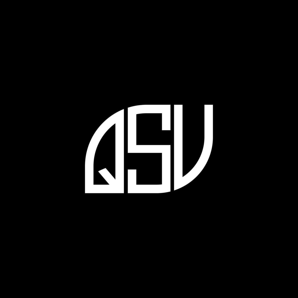 qsv lettera design.qsv lettera logo design su sfondo nero. qsv creative iniziali lettera logo concept. qsv lettera design.qsv lettera logo design su sfondo nero. q vettore