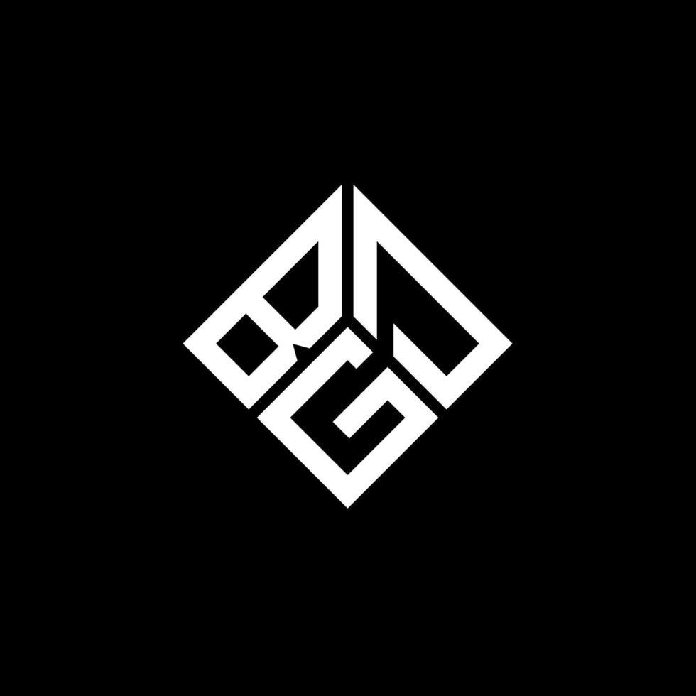 design del logo della lettera bgd su sfondo nero. bgd creative iniziali lettera logo concept. disegno della lettera bgd. vettore