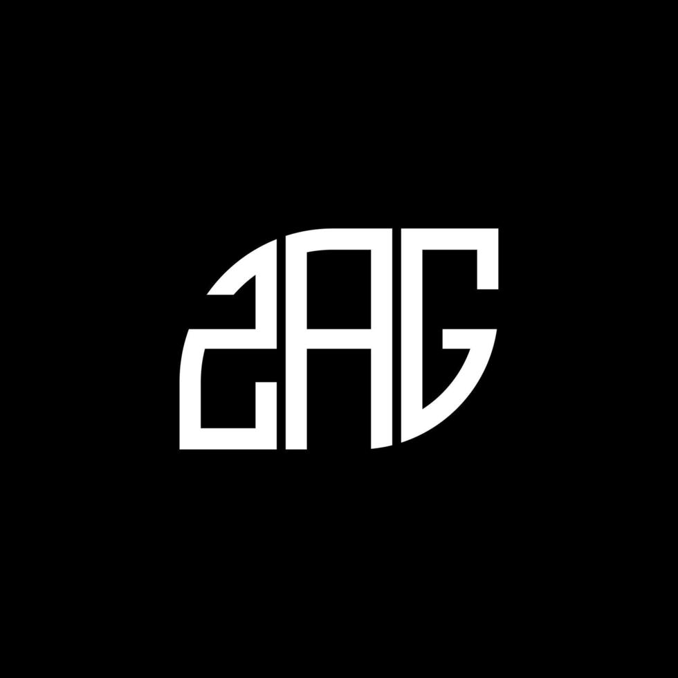 zag lettera logo design su sfondo nero. zag creative iniziali lettera logo concept. disegno della lettera zag. vettore