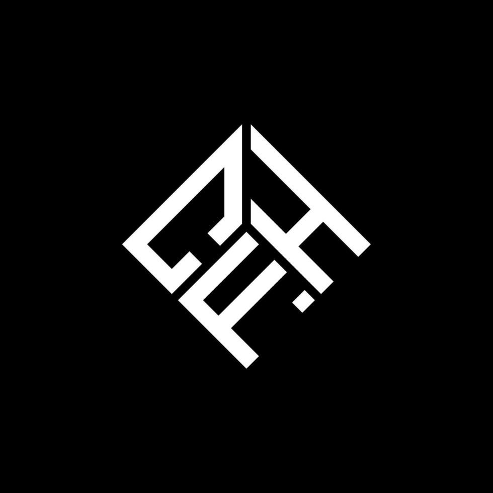 cfh lettera logo design su sfondo nero. cfh creative iniziali lettera logo concept. disegno della lettera cfh. vettore