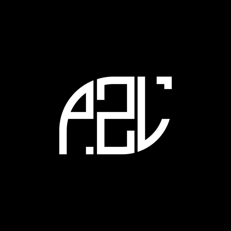 design del logo della lettera pzl su sfondo nero.pzl iniziali creative logo della lettera concept.pzl design della lettera vettoriale. vettore