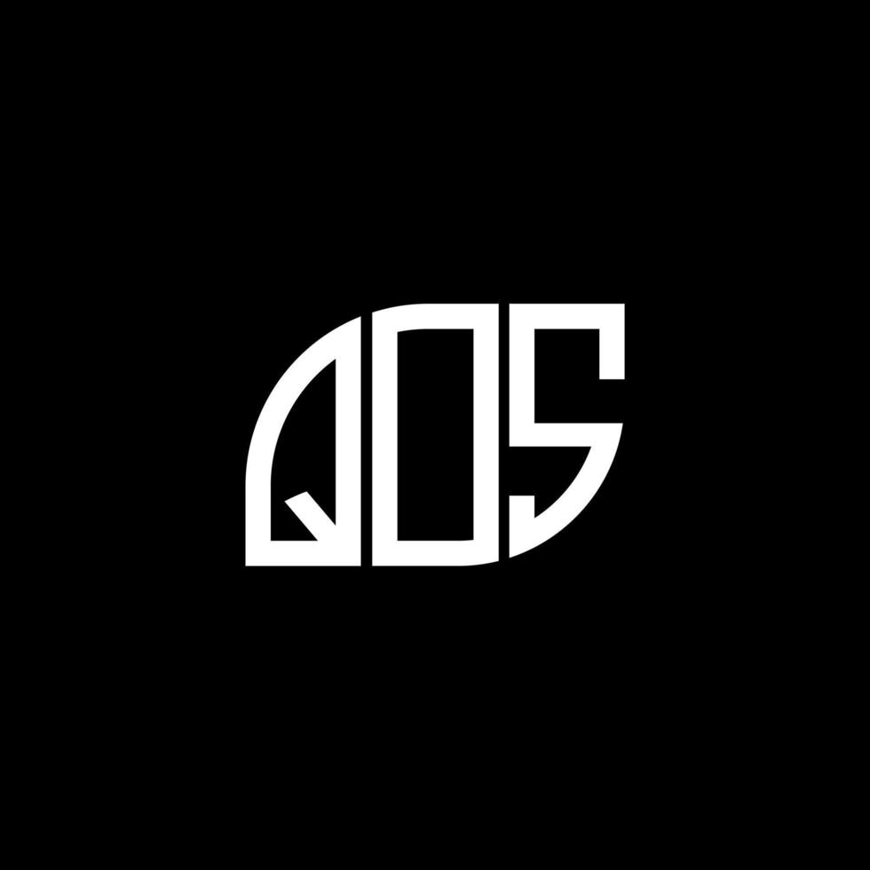 qos lettera logo design su sfondo nero. qos creative iniziali lettera logo concept. design della lettera qos. vettore