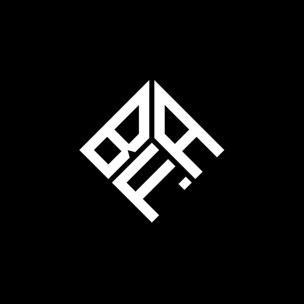 design del logo della lettera bfa su sfondo nero. bfa creative iniziali lettera logo concept. design della lettera bfa. vettore