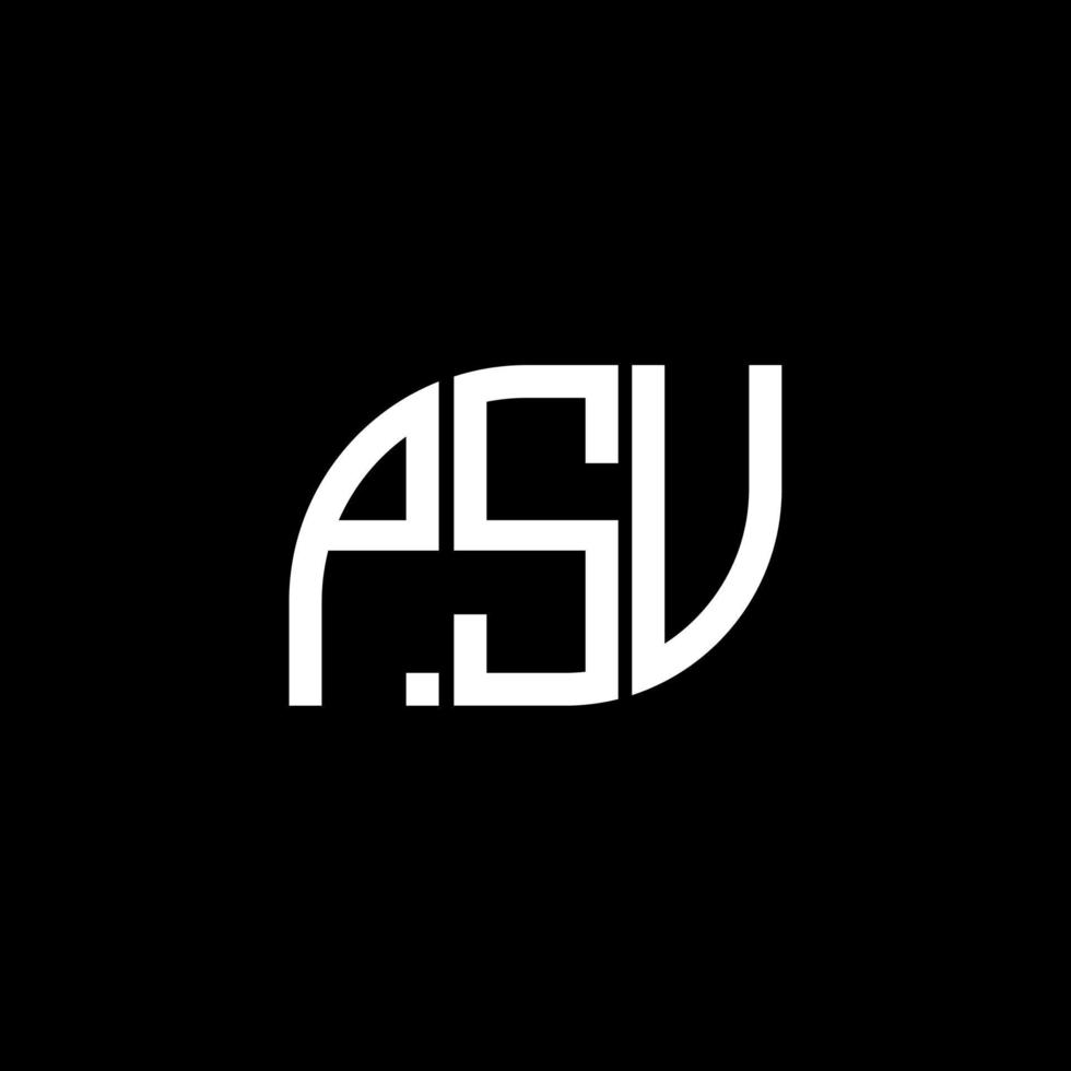 psv lettera logo design su sfondo nero.psv iniziali creative logo lettera concept.psv lettera vettoriale design.