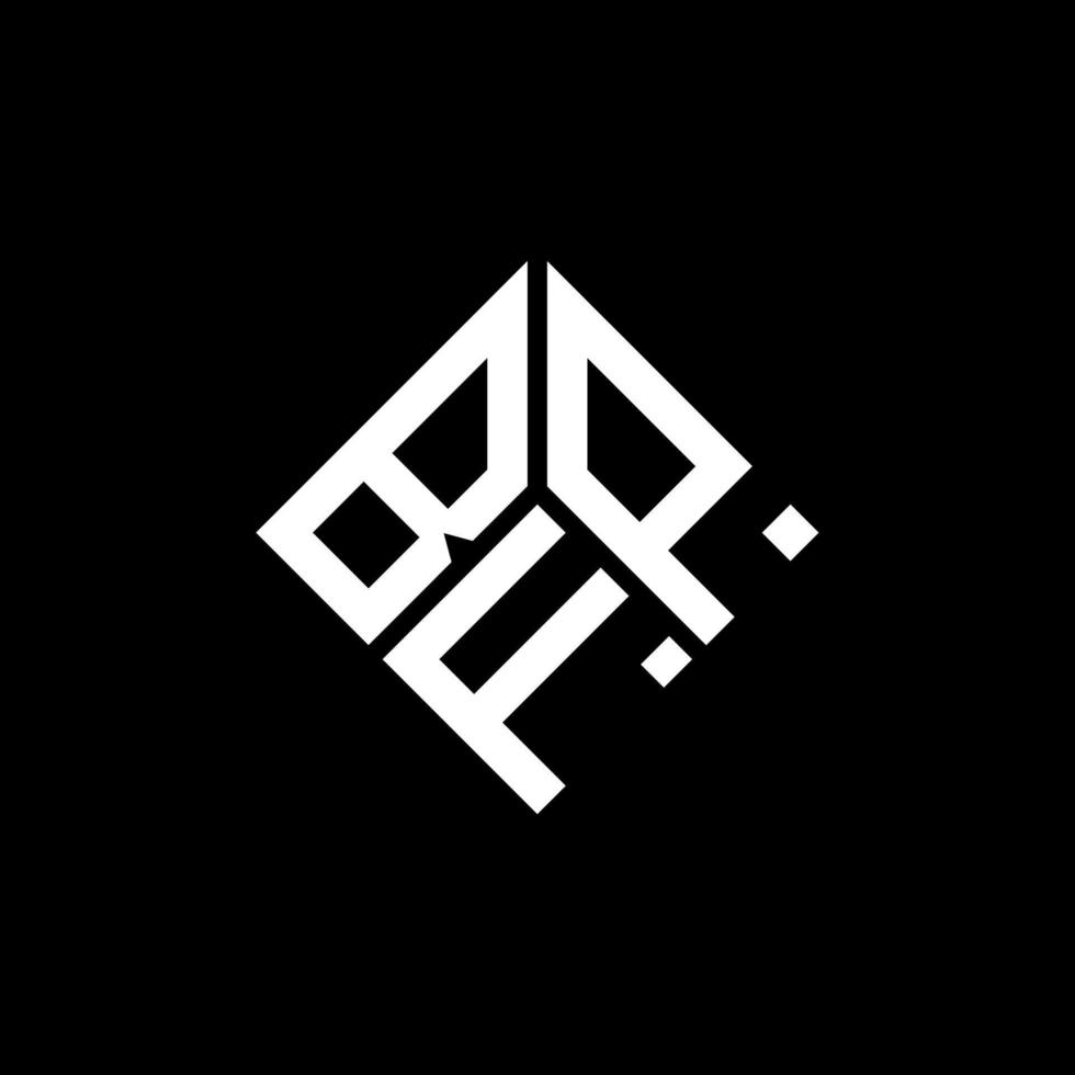 design del logo della lettera bfp su sfondo nero. bfp creative iniziali lettera logo concept. disegno della lettera bfp. vettore
