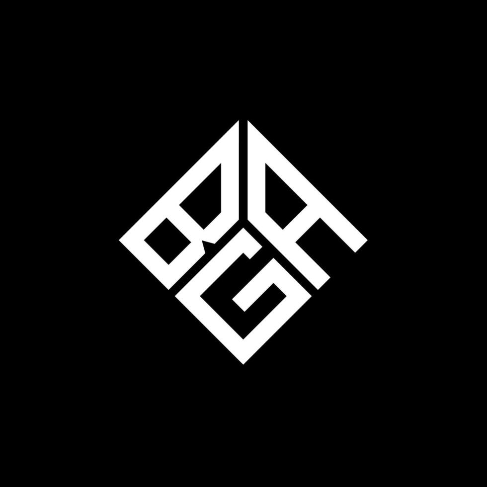 bga lettera logo design su sfondo nero. bga creative iniziali lettera logo concept. disegno della lettera bga. vettore