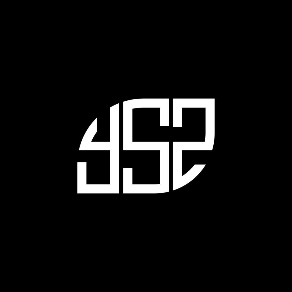 ysz lettera logo design su sfondo nero. ysz creative iniziali lettera logo concept. disegno della lettera ysz. vettore