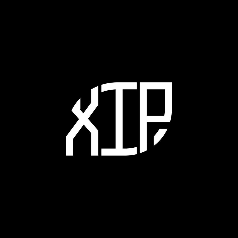 xip lettera logo design su sfondo nero. xip creative iniziali lettera logo concept. disegno della lettera xip. vettore